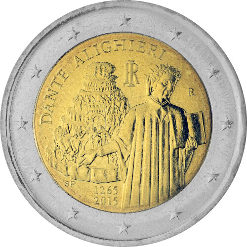 2 Euro Gedenkmünze Italien 2015 bfr. - Dante Alighieri