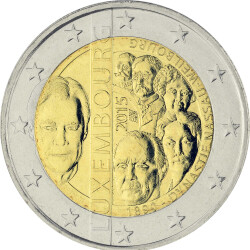 2 Euro Gedenkm&uuml;nze Luxemburg 2015 bfr. - 125...