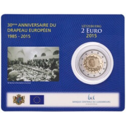 2 Euro Gedenkm&uuml;nze Luxemburg 2015 st - 30 Jahre...