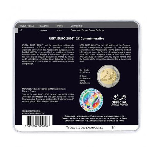 2 Euro Gedenkmünze Frankreich 2016 st - UEFA...