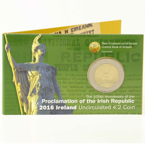 2 Euro Gedenkmünze Irland 2016 st - Osteraufstand 1916 - in CoinCard