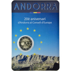 2 Euro Gedenkmünze Andorra 2014 st - 20 Jahre...