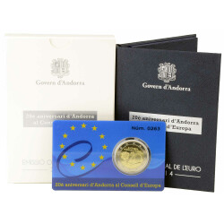 2 Euro Gedenkmünze Andorra 2014 PP - 20 Jahre...