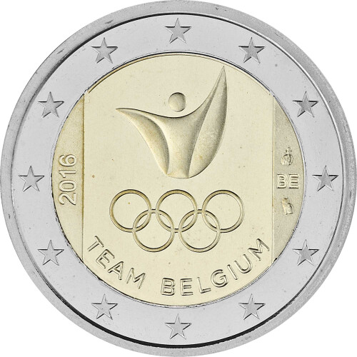 2 Euro Gedenkmünze Belgien 2016 PP - Olymische Spiele -...