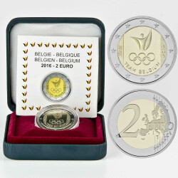 2 Euro Gedenkmünze Belgien 2016 PP - Olympische...