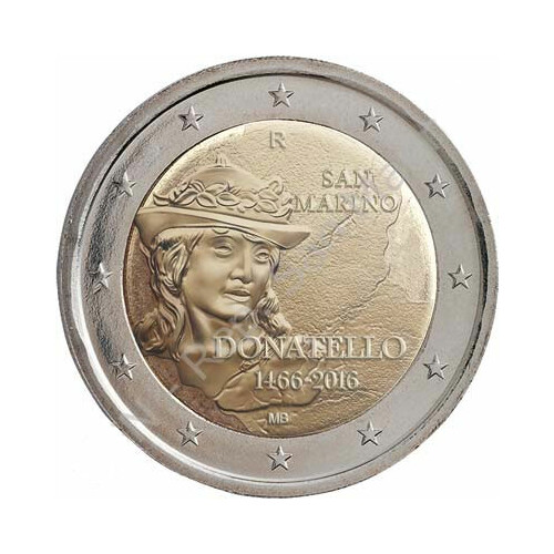 2 Euro Gedenkmünze San Marino 2016 st - Donatello - im Blister