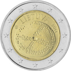 2 Euro Gedenkm&uuml;nze Litauen 2016 bfr. - Baltische...
