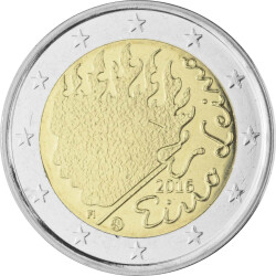 2 Euro Gedenkm&uuml;nze Finnland 2016 bfr. - Eino Leino