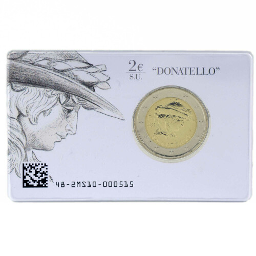 2 Euro Gedenkmünze Italien 2016 st - Donatello - im Blister