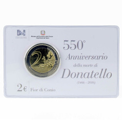 2 Euro Gedenkmünze Italien 2016 st - Donatello - im Blister