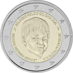 2 Euro Gedenkmünze Belgien 2016 PP - Child Focus - im Etui