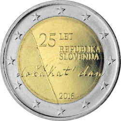 2 Euro Gedenkmünze Slowenien 2016 bfr. - 25 Jahre...