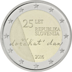 2 Euro Gedenkmünze Slowenien 2016 PP - 25 Jahre...