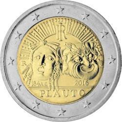 2 Euro Gedenkm&uuml;nze Italien 2016 bfr. - Plauto /...