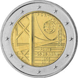 2 Euro Gedenkmünze Portugal 2016 bfr. - Brücke...