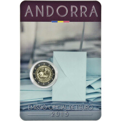 2 Euro Gedenkmünze Andorra 2015 st - 30 Jahre Volljährigkeit - im Blister