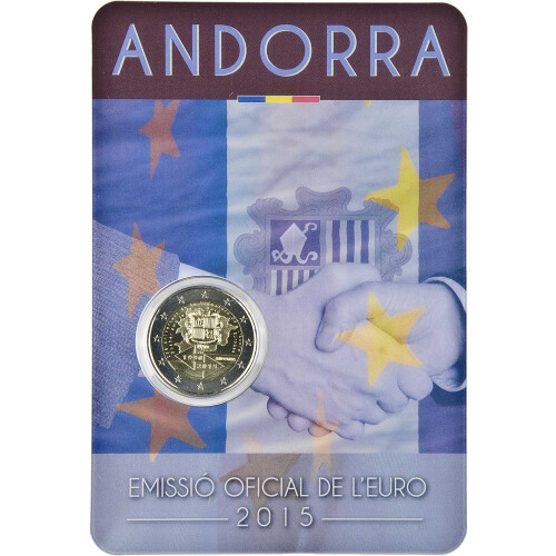 2 Euro Gedenkmünze Andorra 2015 st - 25 Jahre Zollunion -...