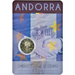 2 Euro Gedenkmünze Andorra 2015 st - 25 Jahre Zollunion - im Blister