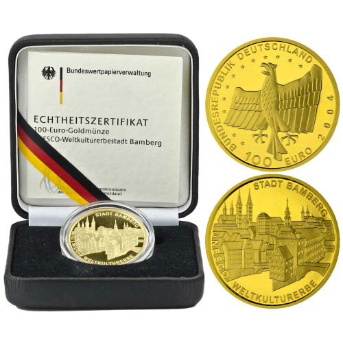 100 Euro Deutschland 2004 Gold st - UNESCO Bamberg