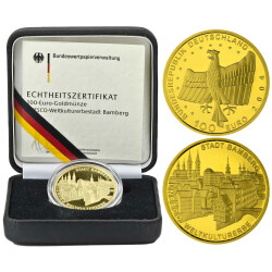 100 Euro Deutschland 2004 Gold st - UNESCO Bamberg