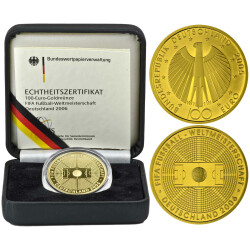 100 Euro Deutschland 2005 Gold st - Fu&szlig;ball-WM...