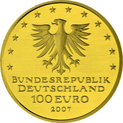 100 Euro Deutschland 2007 Gold st - UNESCO Lübeck