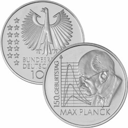10 Euro Deutschland 2008 Silber PP - Max Planck