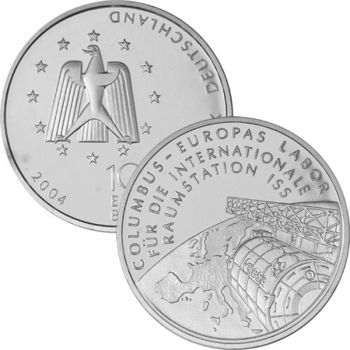 10 Euro Deutschland 2004 Silber bfr. - Raumstation ISS