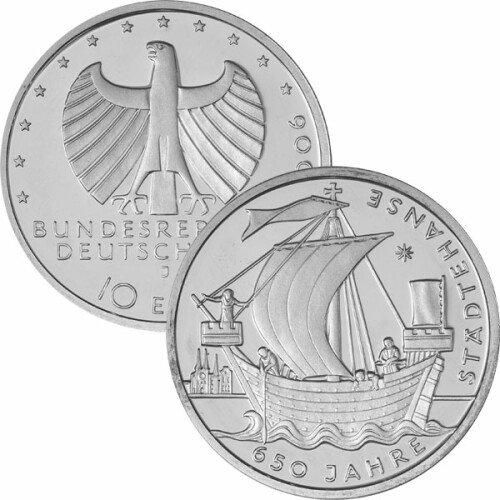 10 Euro Deutschland 2006 Silber PP - Städtehanse
