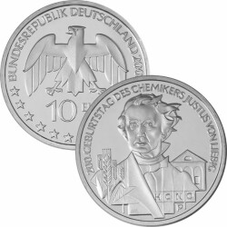10 Euro Deutschland 2003 Silber PP - Justus von Liebig