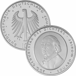 10 Euro Deutschland 2004 Silber PP - Eduard M&ouml;rike