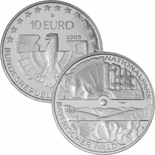 10 Euro Deutschland 2005 Silber PP - Bayerischer Wald
