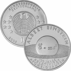 10 Euro Deutschland 2005 Silber PP - Albert Einstein