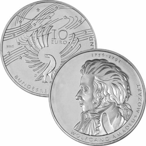 10 Euro Deutschland 2006 Silber bfr. - W. A. Mozart