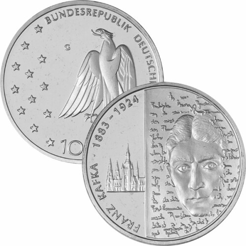 10 Euro Deutschland 2008 Silber bfr. - Franz Kafka