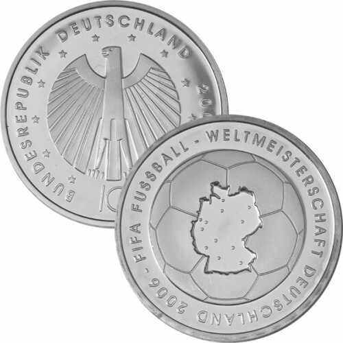 10 Euro Deutschland 2003 Silber PP - Fußball WM