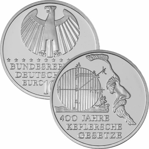 10 Euro Deutschland 2009 Silber PP Keplersche Gesetze