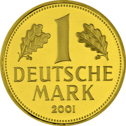 1 DM Goldmark BRD 2001 st - 12 g Feingold - A Berlin