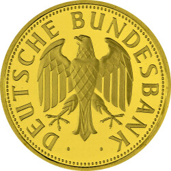 1 DM Goldmark BRD 2001 st - 12 g Feingold - G Karlsruhe