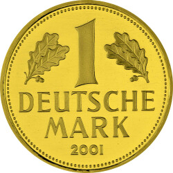1 DM Goldmark BRD 2001 st - 12 g Feingold - J Hamburg