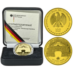 100 Euro Deutschland 2010 Gold st - UNESCO Würzburg