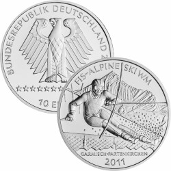 10 Euro Deutschland 2010 Silber bfr. - Ski WM (FIS)