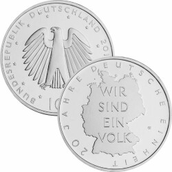 10 Euro Deutschland 2010 Silber bfr. - Deutsche Einheit