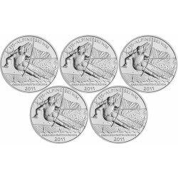 5 x 10 Euro Deutschland 2010 Silber PP - Ski WM (FIS)