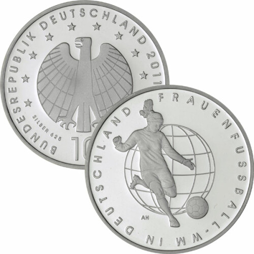 10 Euro Deutschland 2011 Silber PP - Frauen Fußball-WM