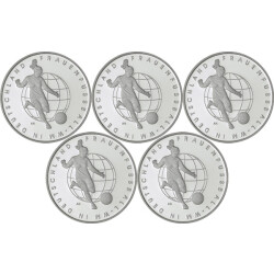 5 x 10 Euro Deutschland 2011 Silber PP - Fußball-WM