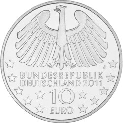 10 Euro Deutschland 2011 Silber PP - Hamburger Elbtunnel