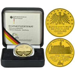 100 Euro Deutschland 2011 Gold st - UNESCO Wartburg