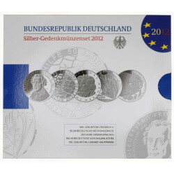 10 Euro Gedenkmünzen-Set Deutschland 2012 Polierte...