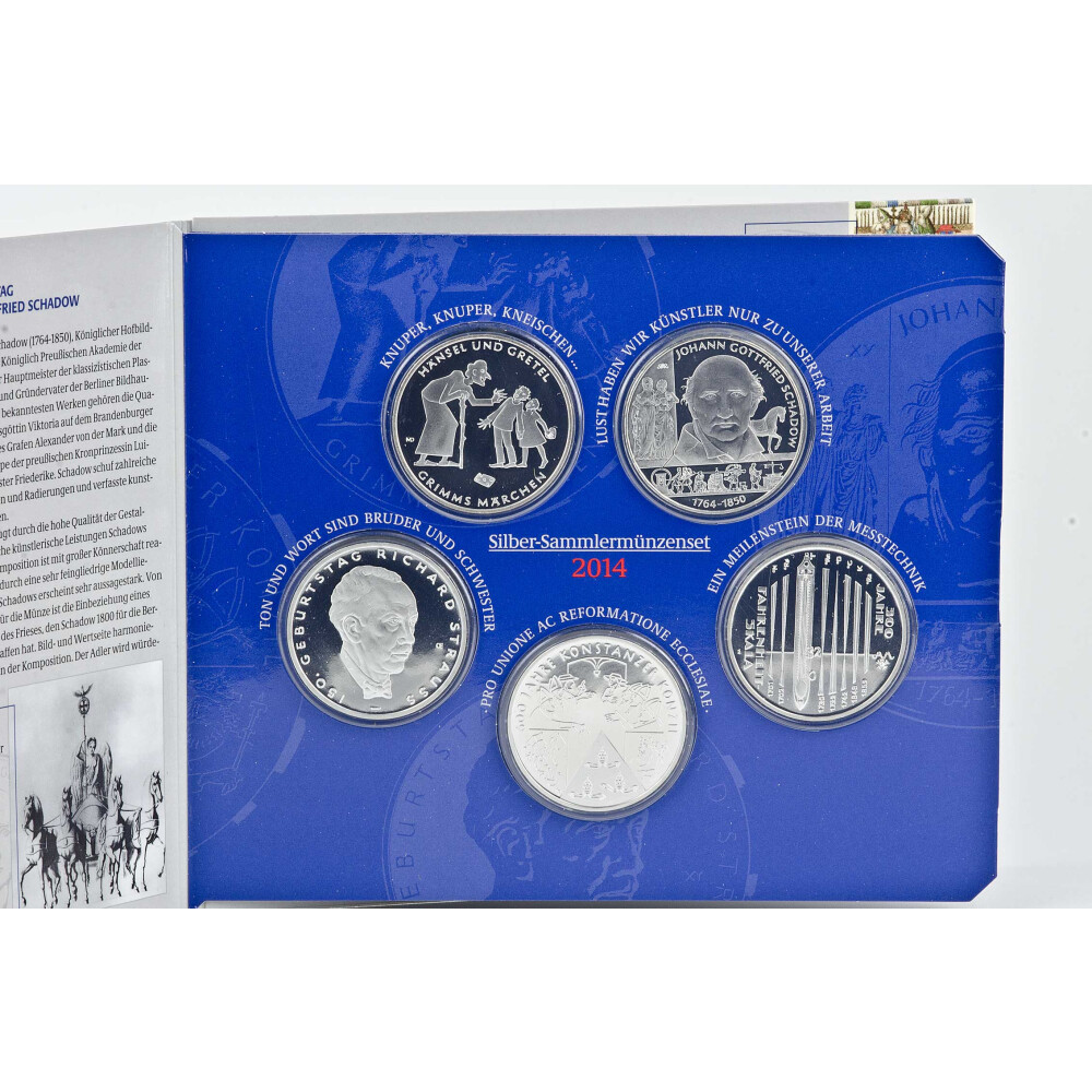 10 Euro Gedenkmünzen-Set Deutschland 2014 Polierte Platte (PP), 127,00